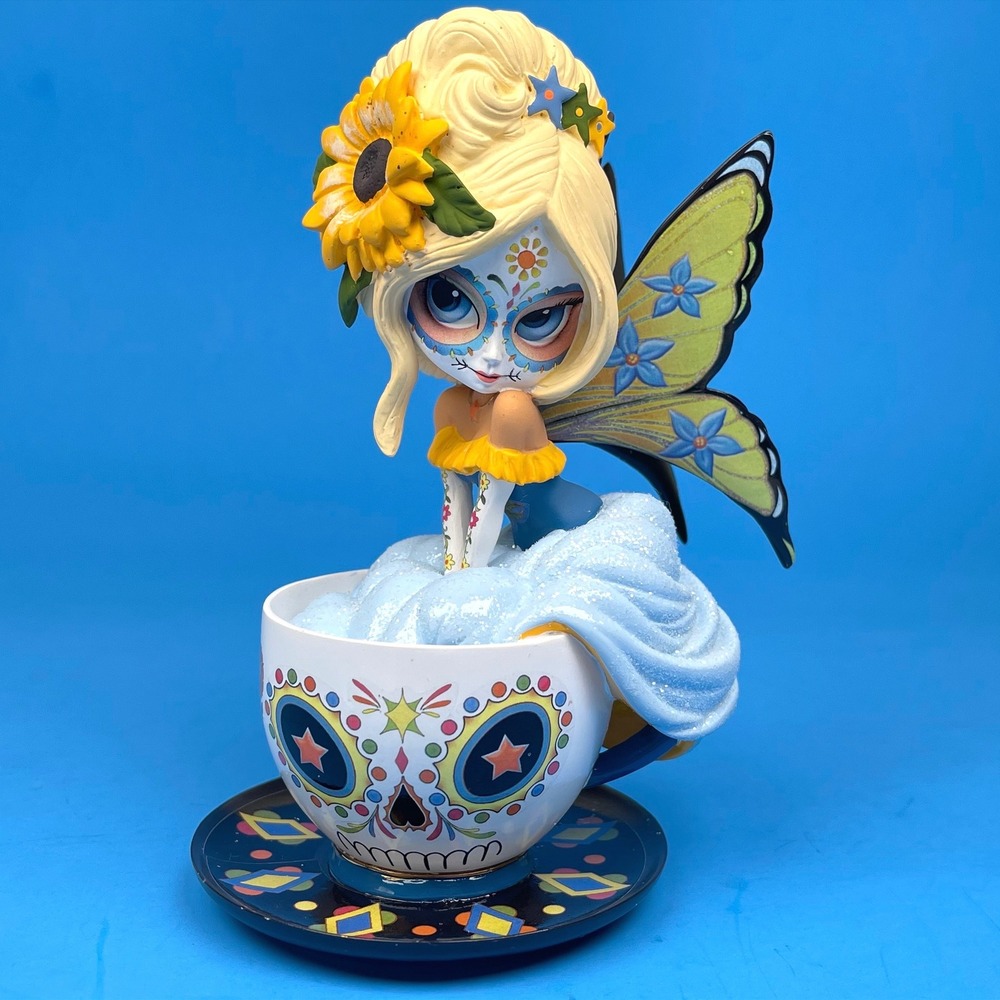 Jasmine Becket-Griffith Savory Sunflower Fairy Tea Spirits Yellow Sugar Skull